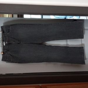 Coldwater Creek midrise straight leg faded black jeans size 16